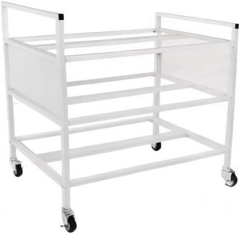 Champion Sports Deluxe Heavy Duty Basketball Storage Cart with Locking Swivel Caster Wheels (Black)
