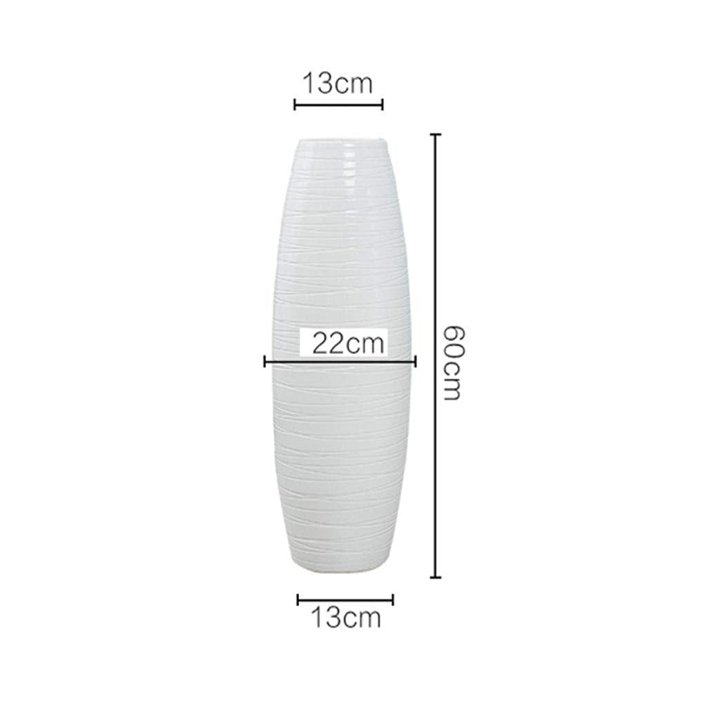 SDdPulse Floor Vase Ceramic Handcrafted Gifts Decoration Porch Living Room Flower Arrangement 60cm*13cm*13cm,