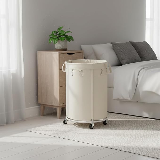 150L Large Capacity Rolling Laundry Basket Hamper with Wheels, Clothes hamper and Removable Bag for Home, Laundry Room, Bedroom, Bathroom, Apartment, Dorm