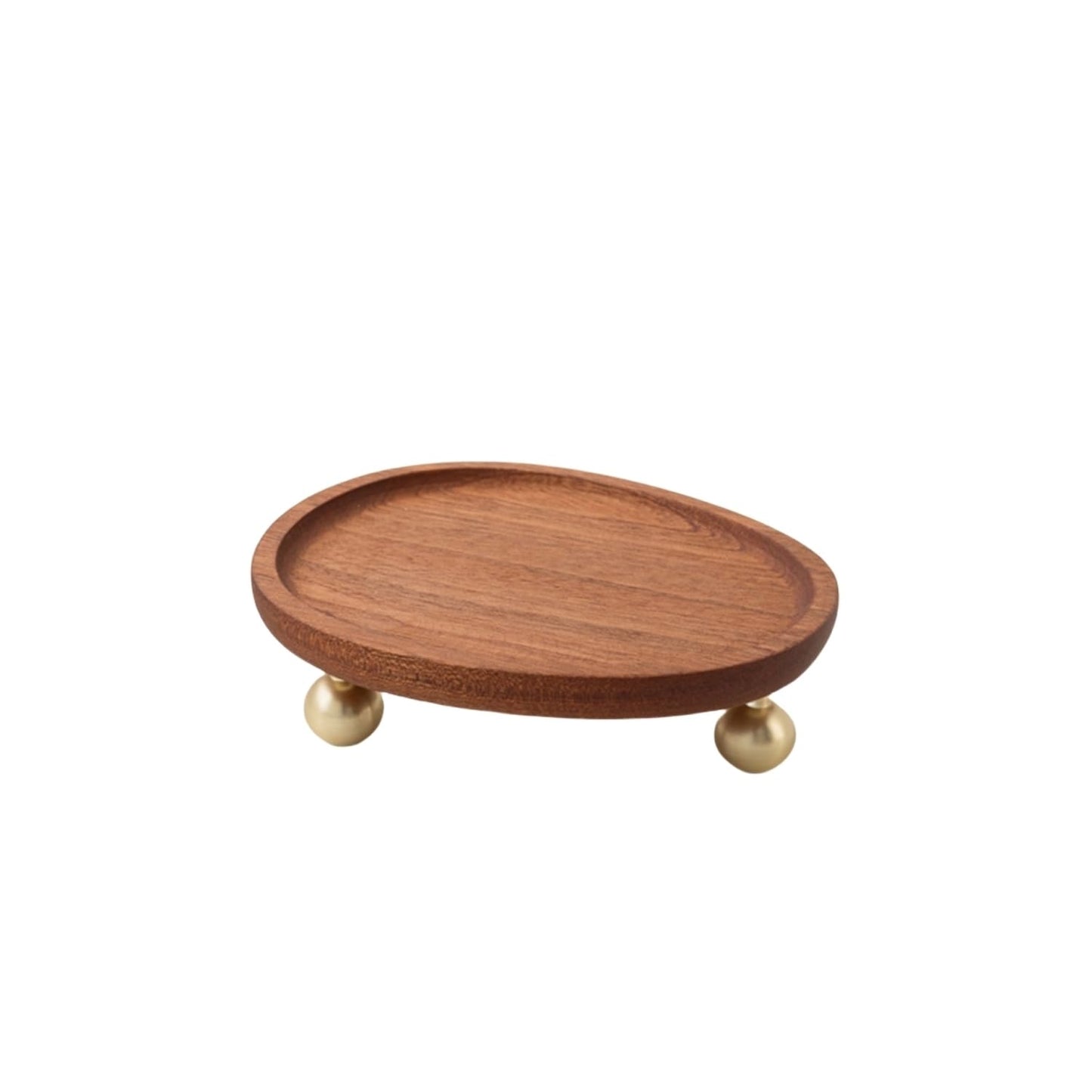 topathleticstore Wooden Jewelry Display Tray, Mothers Day Gifts Presentation Tray, Organizer for Rings, Necklaces, Earrings, Catchall Holder, Trinket Dish, Key Tray (Oval)