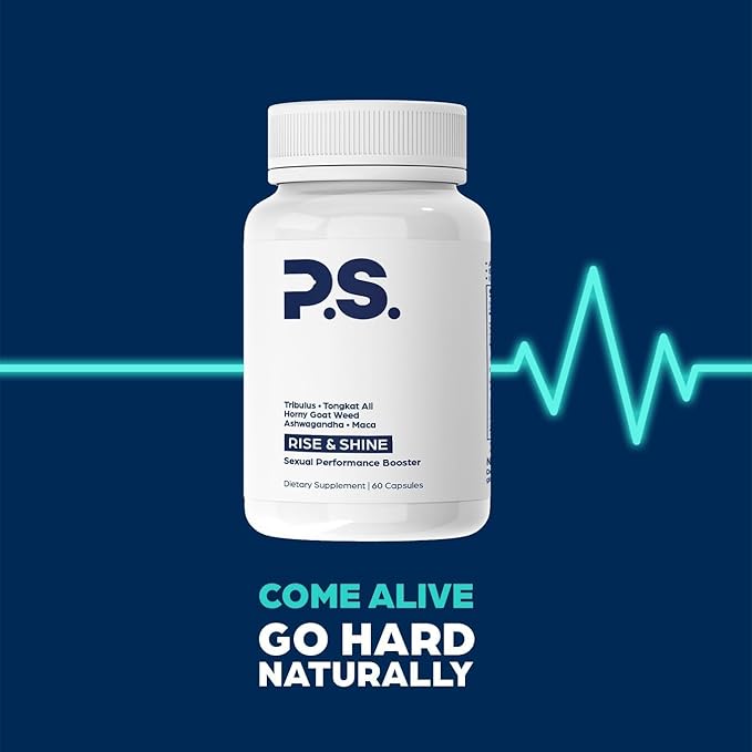 PS Natural Testosterone Booster for Men - Premium D3 and Zinc Supplements for Men with Tribulus, Horny Goat Weed, and Tongkat Ali - Test Booster and Energy Supplements (120 Capsules)