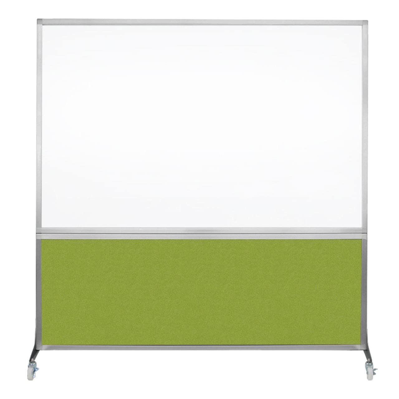 DivideWrite Mobile Whiteboard | Double Sided Dry Erase Board | Portable Office Cubicle Partition | Display for Classrooms, Conference Rooms, Meeting Areas and More | Ocean Fabric 4' Wide X 6' Tall