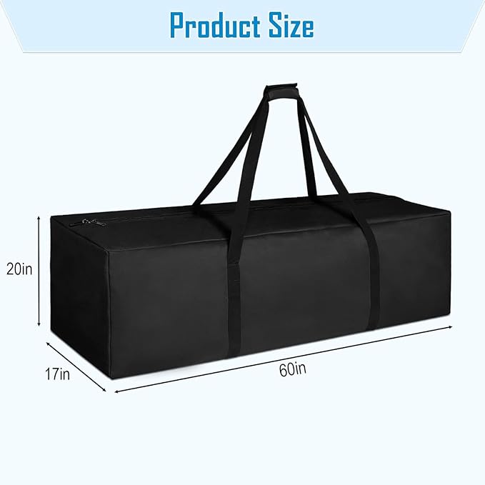 Sports Duffle Bag 60IN Extra Large Travel Duffel Luggage Bag with Upgrade 2-way Lockable Zippers, Durable & Water Resistant (60inch)