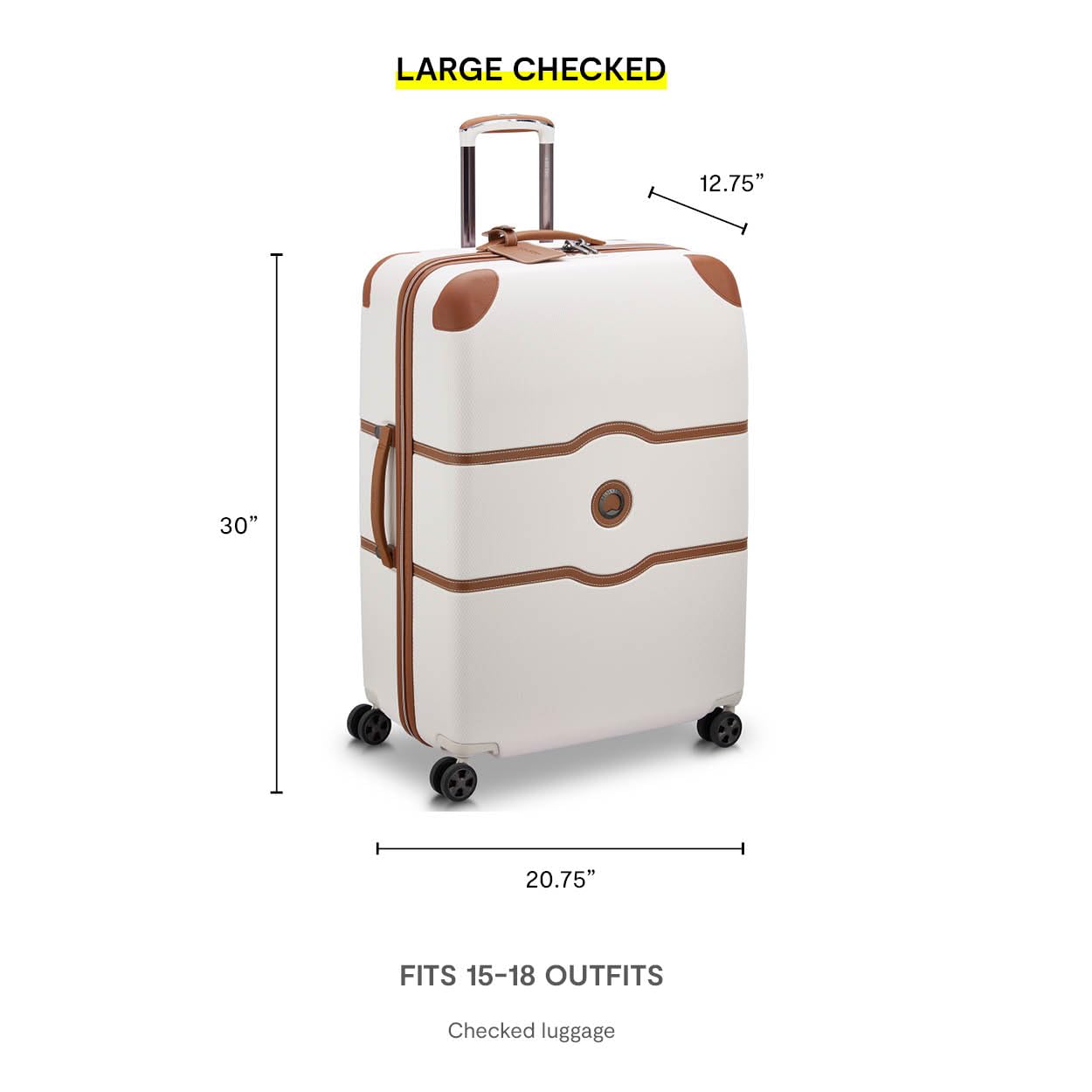 DELSEY PARIS Chatelet Air 2.0 Hardside Luggage with Spinner Wheels, Angora, 2 Piece Set (19/28)