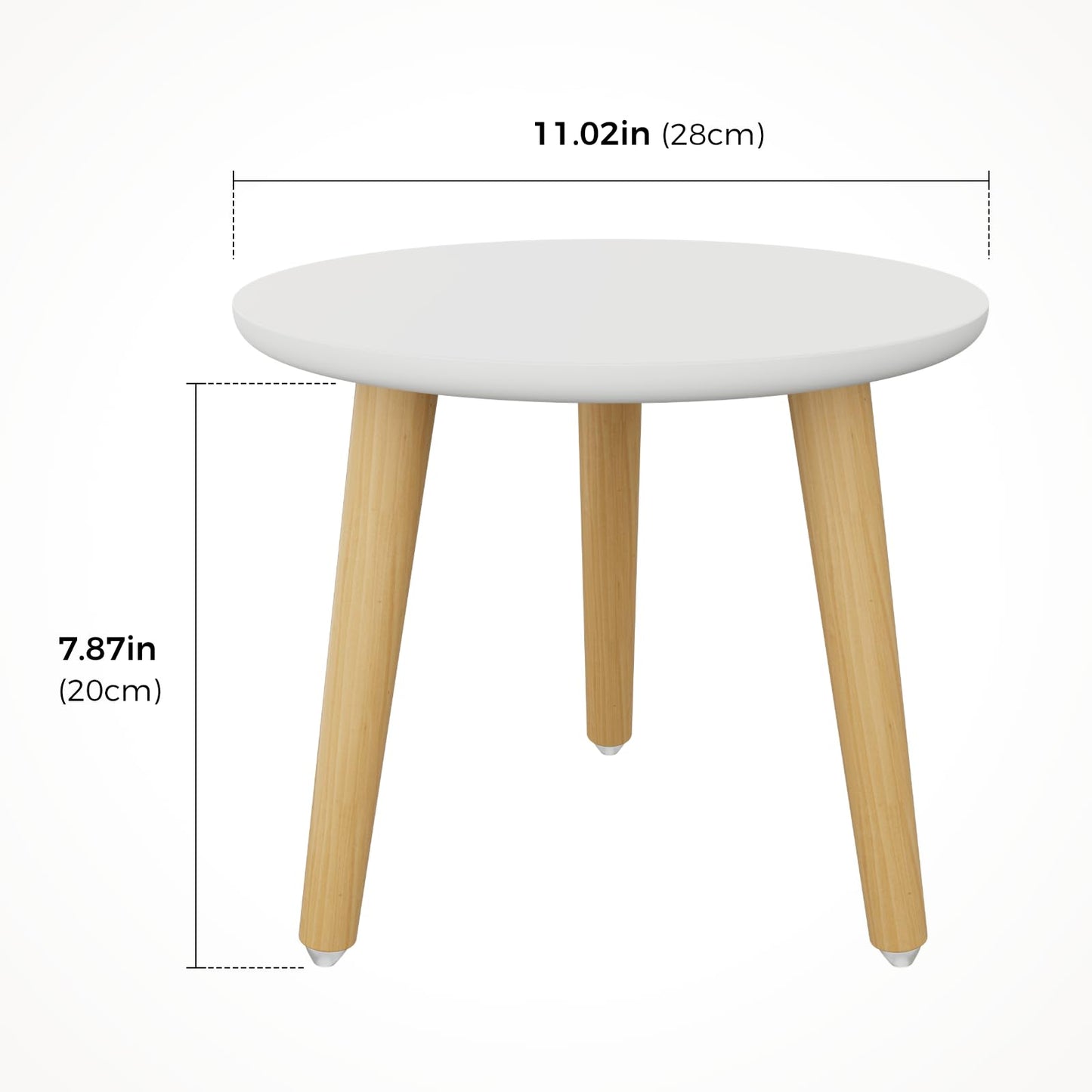 Leaf&lull Plant Stand Indoor Small Plant Table for Large Plants Wood Plant Stool Tall Plant Holder for Living Room Bedroom Balcony White