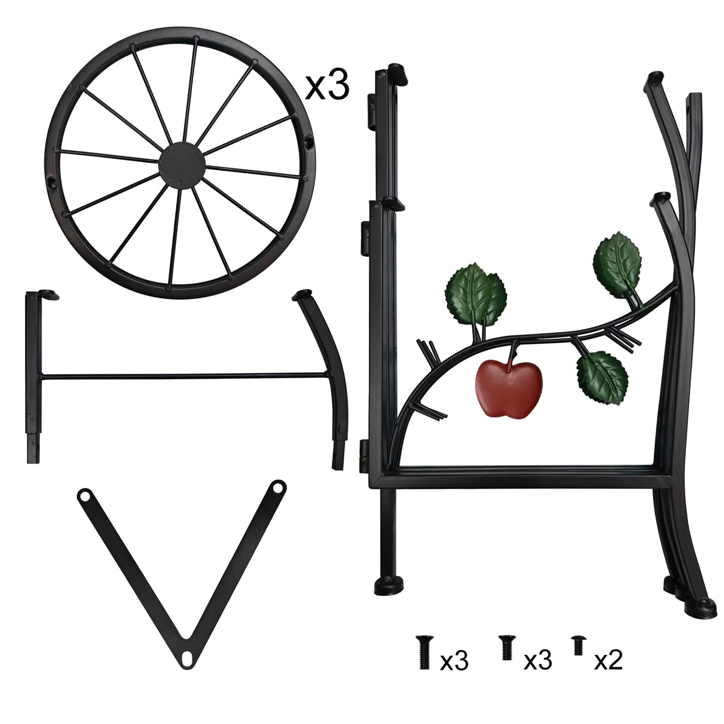 N.B.Y. 3 Tier Metal Plant Stand Indoor Outdoor Fold Waterproof Flower Plant Fit For Garden Balcony Patio Living Room Balcony Office Yard