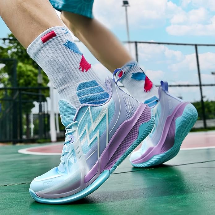 Women Basketball Shoes Fashion Sneakers Comfortable Unisex Athletic Lightweight Non Slip Outdoor Sport Volleyball Shoes