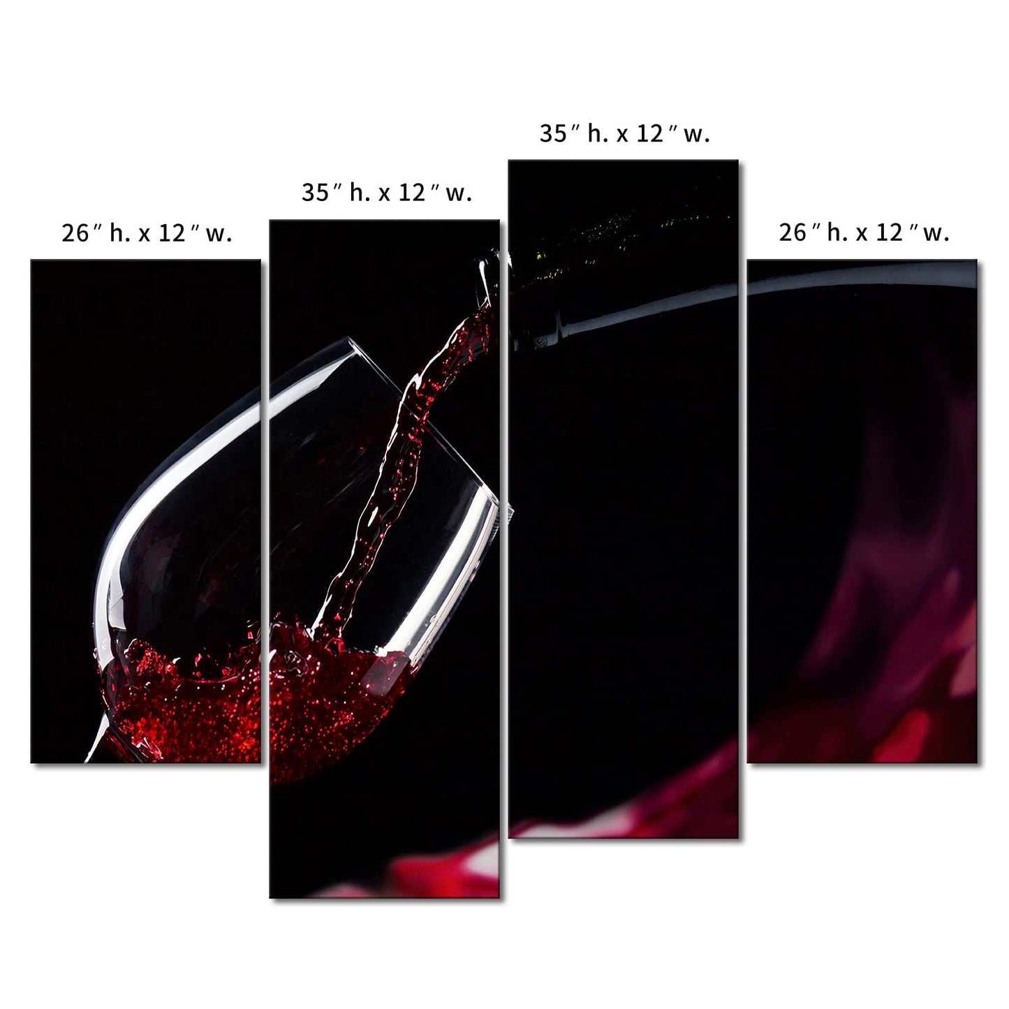 Red Wine Wall Art Wine Bar Canvas Painting The Picture Print On Canvas Food Pictures for Kitchen Living Room Home Decor