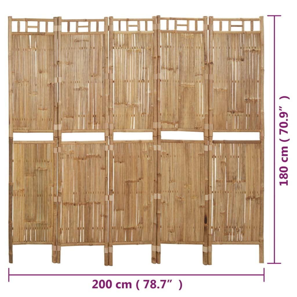 3 Panel Bamboo Room Divider Screen 47.2x70.9 Inches for Indoor Outdoor Use as a Decorative Partition or Privacy Panel