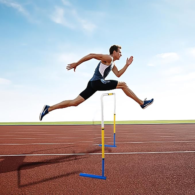 Adjustable Height Hurdles Track and Field,Detachable Agility Speed Jumping Training Equipment for Kids,Youth and Adults,Indoor & Outdoor Use(1 Pack)