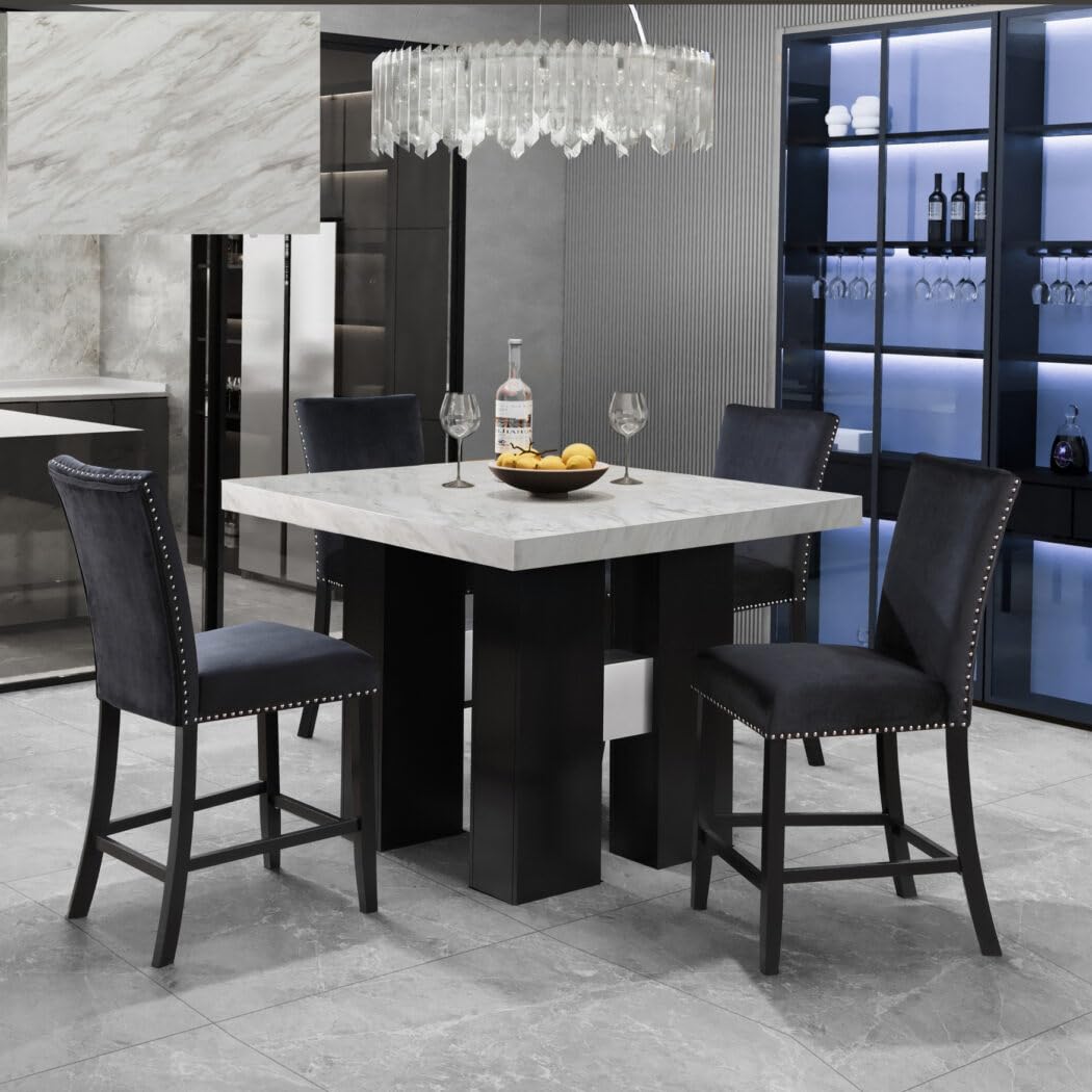 Global Furniture USA D04 White Bar Table