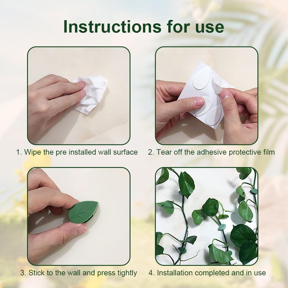 Plant Climbing Wall Fixture Clips, 2026 New Butterfly Leaf Shape Wall Plant Support Hook, Invisible Plant Support Clips Vine Traction Holders for Climbing Plants Indoor Outdoor (200 PCS, Leaf)