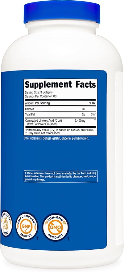 Nutricost CLA (Conjugated Linoleic Acid) 800mg, 240 Softgels