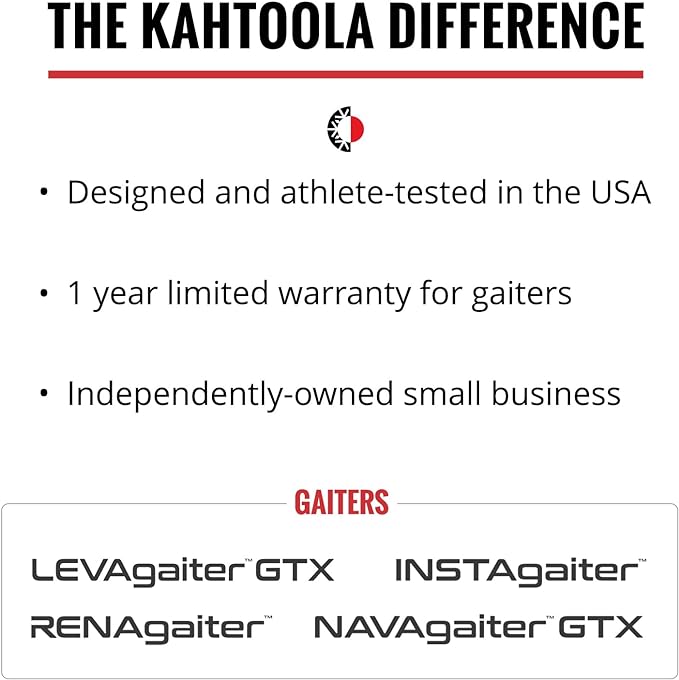 Kahtoola LEVAgaiter Mid GTX Gaiters, Waterproof Gore-TEX Shoe & Boot Protection for Mountaineering, Off-Trail Hiking in Mud, Snow & Ice