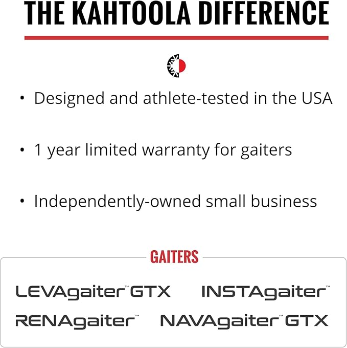 Kahtoola LEVAgaiter Mid GTX Gaiters, Waterproof Gore-TEX Shoe & Boot Protection for Mountaineering, Off-Trail Hiking in Mud, Snow & Ice