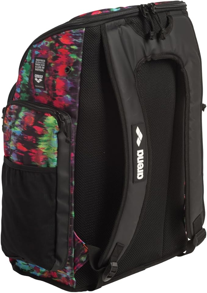 ARENA Spiky III Backpack 45 Swimming Athlete Sports Gym Rucksack Large Training Gear Equipment Swim Bag for Men and Women, 45 Liters, Tie Dye