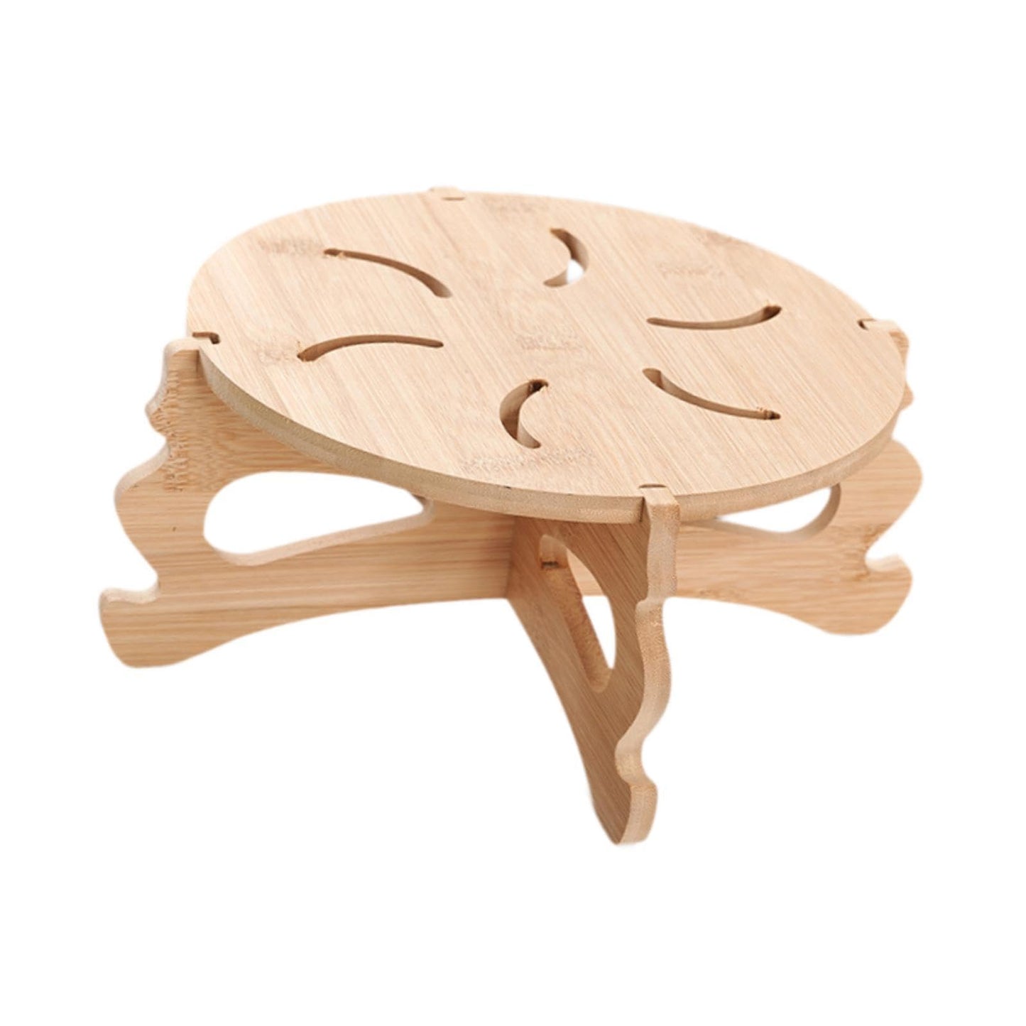 Fonowx Planter Stand Bamboo Planter Stand Indoor Outdoor Plant Pot Holder Display Rack Decorative Flower Pots Stand Modern Potted Stand Suitable for Home, 23.5cmx23.5cmx11.5cm