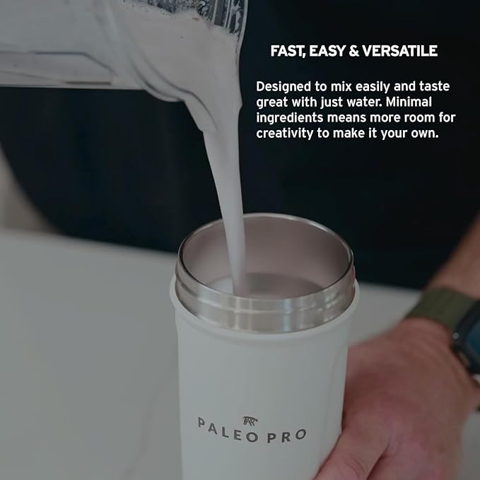 PaleoPro Protein Powder Grass-Fed, Pastured, Cage-Free Protein | Gluten & Dairy Free. No Sugar, Soy, Grains or Net Carbs | Paleo & Keto Friendly - 15 Servings (16 oz, Plain)