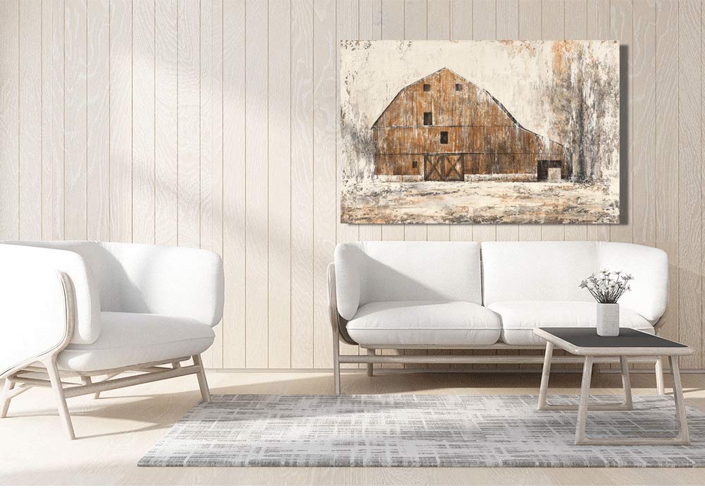 Yihui Arts Farmhouse Rustic Wall Decor Canvas Wall Art Painting Pictures for Dinning Room