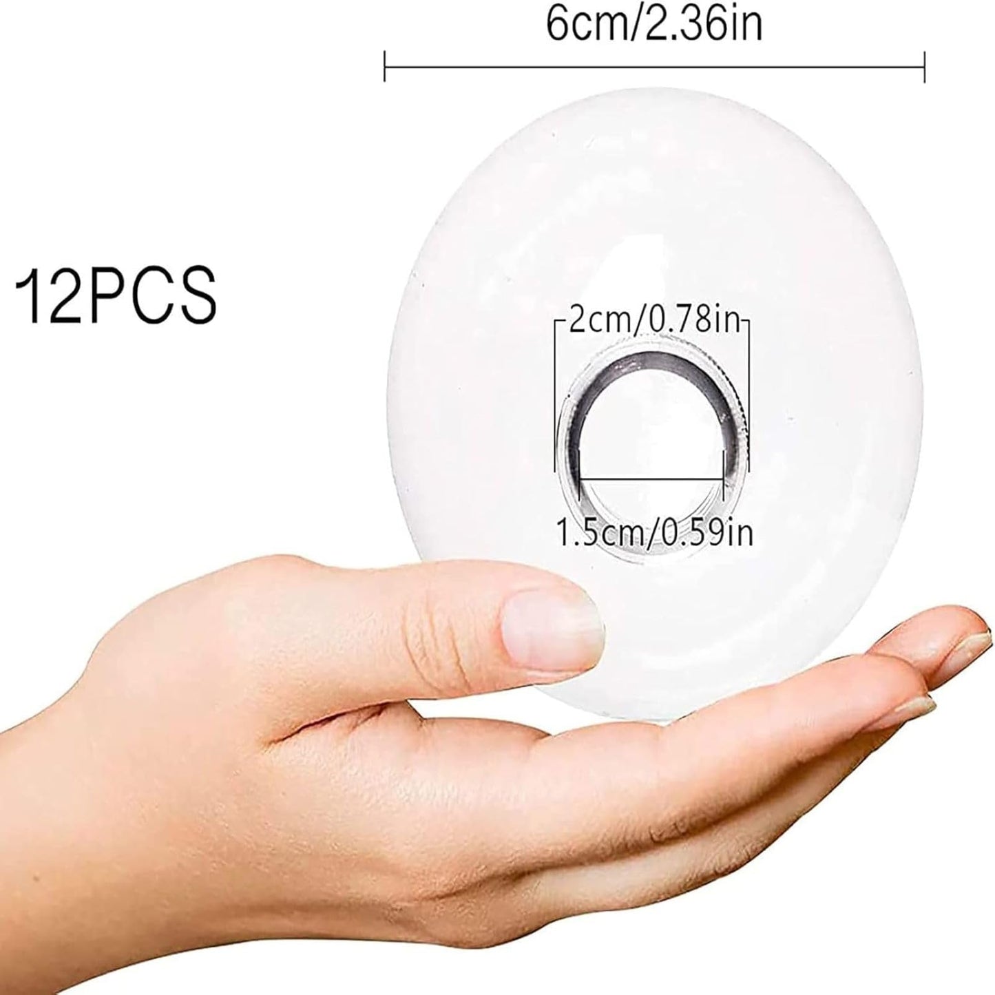 12 Pcs Clear Plastic Fillable Ornament Balls,2.36Inch Christmas DIY Baubles for Christmas, Halloween, Birthday, Wedding Decor, DIY Crafts Decorations (60 mm)
