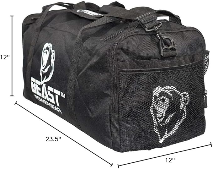 Duffle Gym Bag for Men & Women β Large Duffel Athletic Gym Boxing Bag with Shoes Compartment, Wet Pocket β Fitness,Workout,MMA,BJJ,Jiu Jitsu Gym Bag