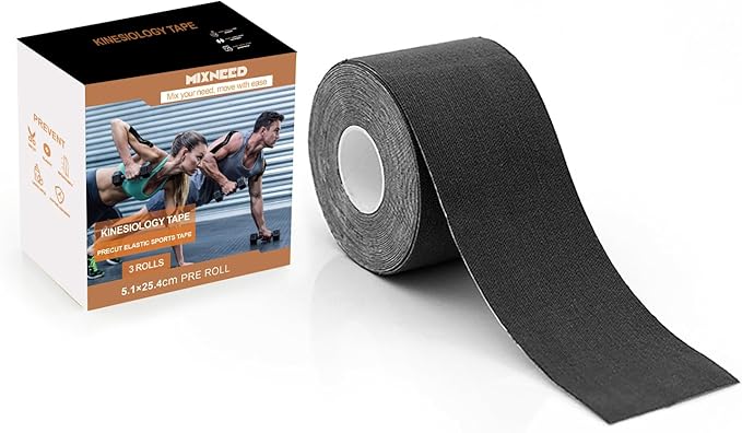 Waterproof Kinesiology Tape Roll Precut Rock Tape for Knee | Copper Elastic Sports Tape (1ROLLKAKHI)