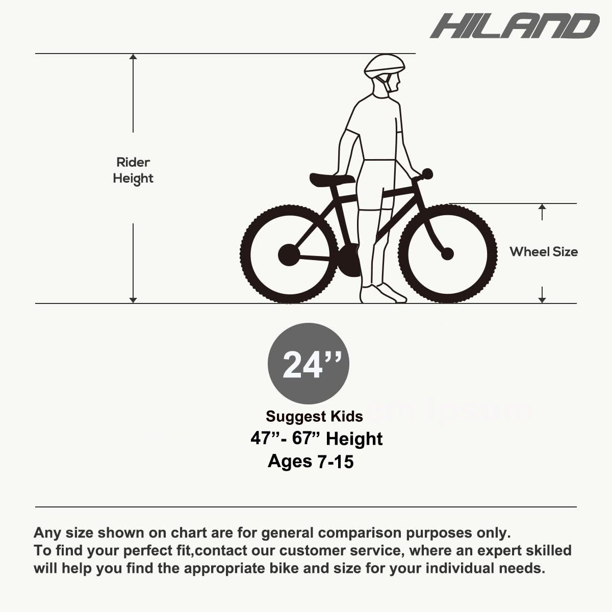 HH HILAND 24 Inch Mountain Bike for Kids Age 7-15 Year Old, Front Suspension Fork Kids' Bicycles for Boys Girls Mint Green