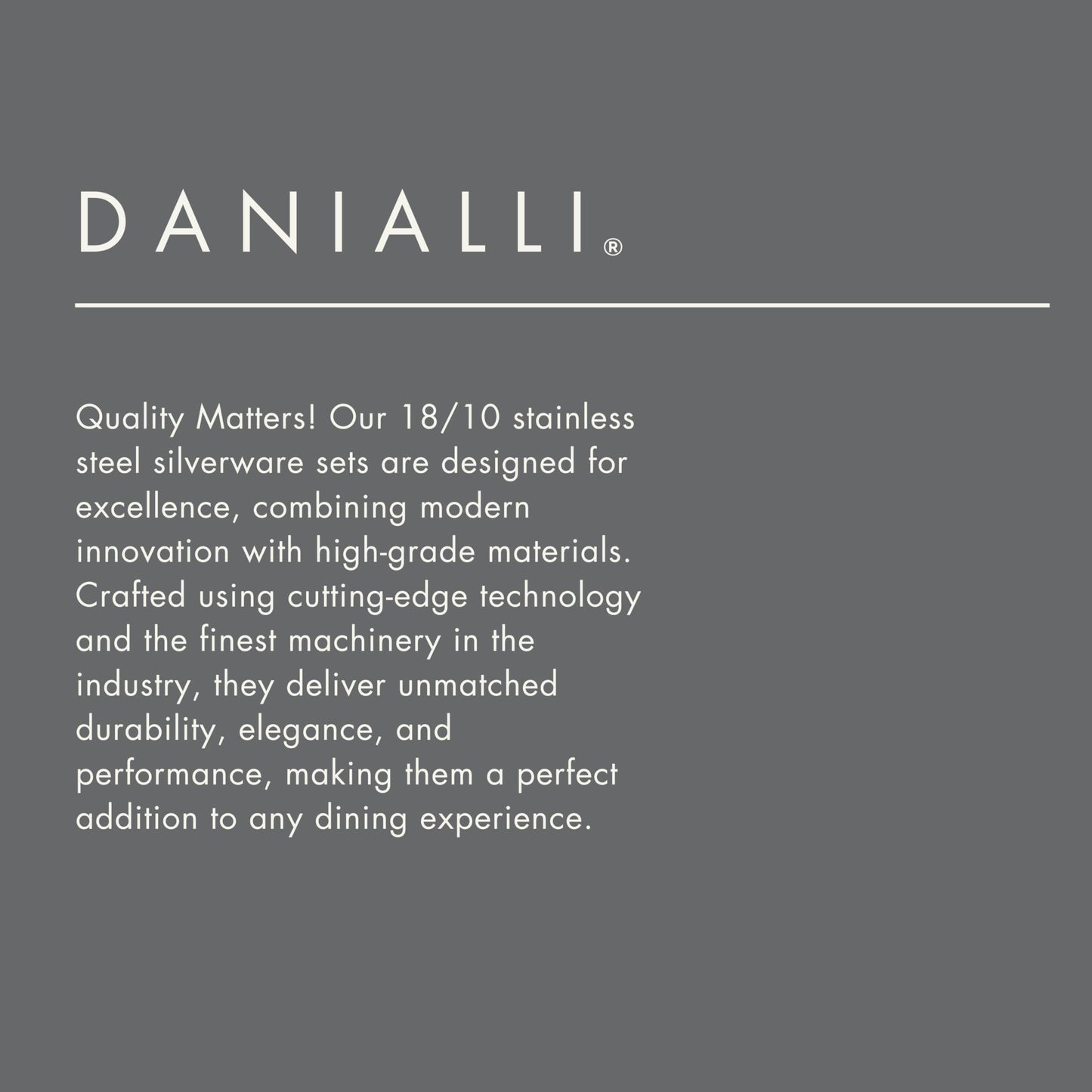 Danialli Modern Silverware Set, 18/10 Stainless Steel Flatware, Mirror Finish, Dishwasher Safe, Elegant Cutlery for Home and Dining, Built to Last (60-Piece, Razzoli)