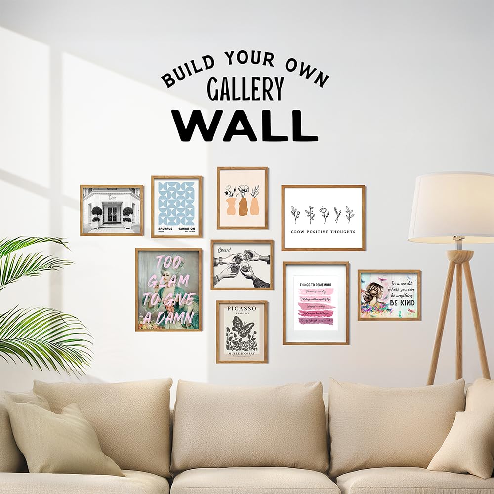 Inspiration Quotes Art Print 11x14 FRAMED - Uplifting Wall Decor for Women - Motivation Boho Home Office Decoration - positive affirmation Sayings, Inspiring Wall Art, Grow Positive Thoughts Self-care
