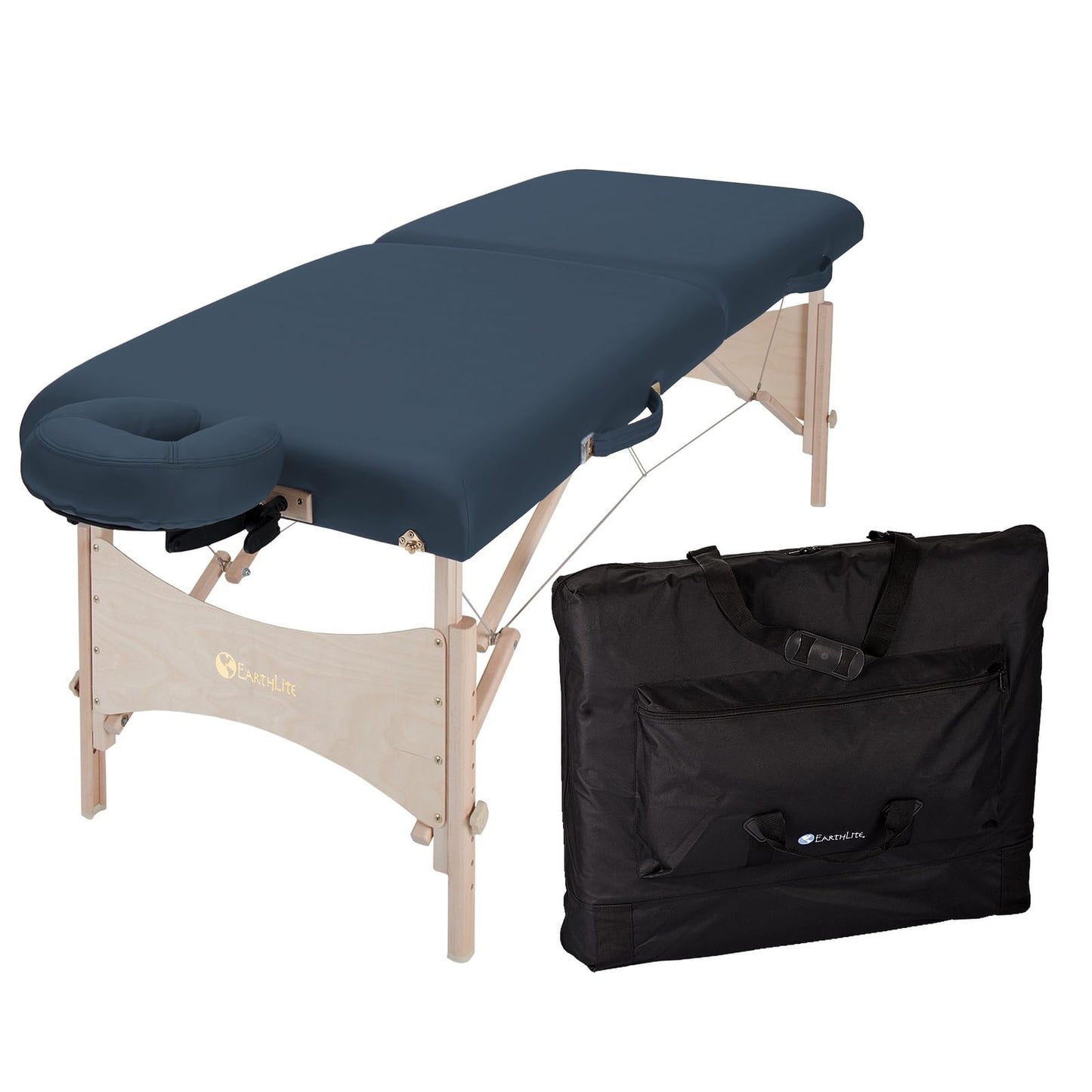EarthLite Harmony DX Portable Massage Table Package, Includes Table + Face Cradle + Carrying Case, 30" x 73", Agate