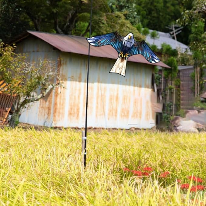 HENGDA KITE Bird Hawk Flying Kite Without Pole for Crops Farm Protector Bird Scarer Flying Kite Without Pole Bule