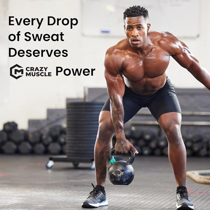 Crazy Muscle Creatine Monohydrate Pills, Premium 3 Type 5g Creatine Pills, Pre and PostWorkout & Keto Energy Builder, Easy to Take Three-Atine for Optimum Performance Men Women, 180 Tablets