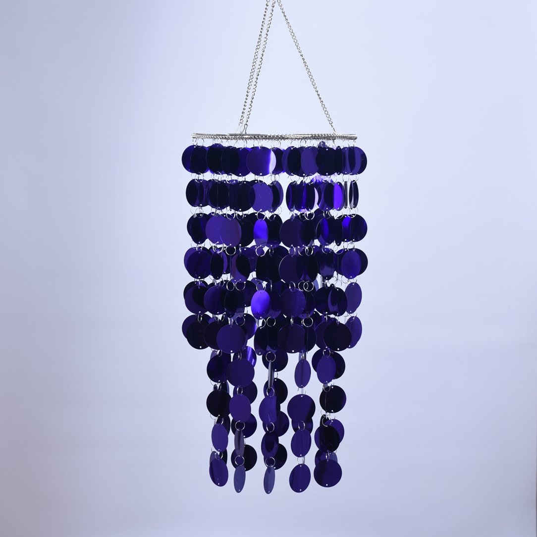 FlavorThings Purple Bling Hanging Chandelier Great idea for Wedding Chandeliers Centerpieces Decorations and Any Event Party Decor