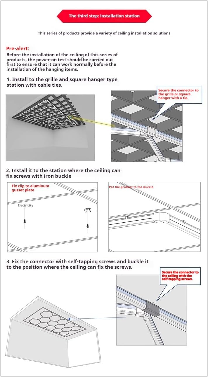 Hexagon Garage Lights 6500K, 15-Grid Honeycomb LED Garage Light with Blue Border, 84 Tubes 71400LM 660W Ceiling Shop Lights for Car Detailing, Workshop, Gym, Warehouse, Basement