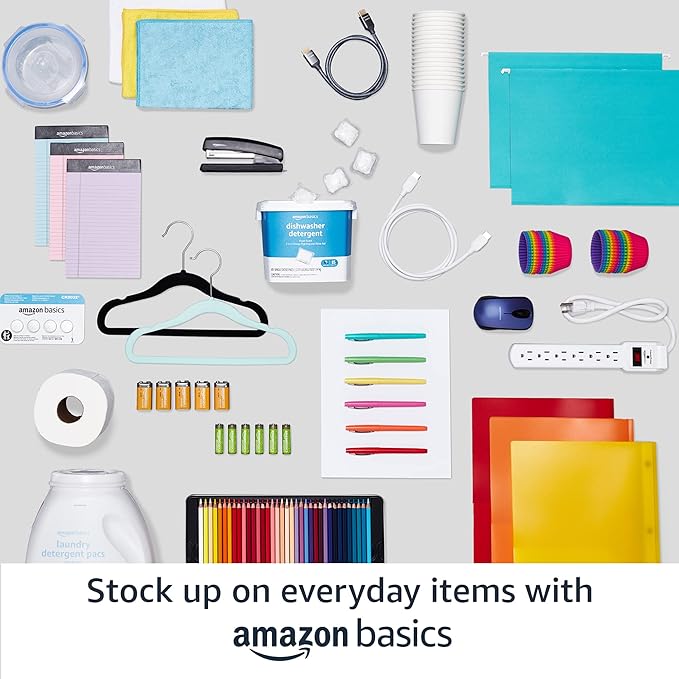 Amazon Basics 3-Shelf Heavy Duty Adjustable Wire Shelving Storage Rack on 2" PP Plastic Wheel Casters, Steel Utility Shelving Unit for Garage and Laundry Room, 23.2" x 13.4" x 32.75", Chrome