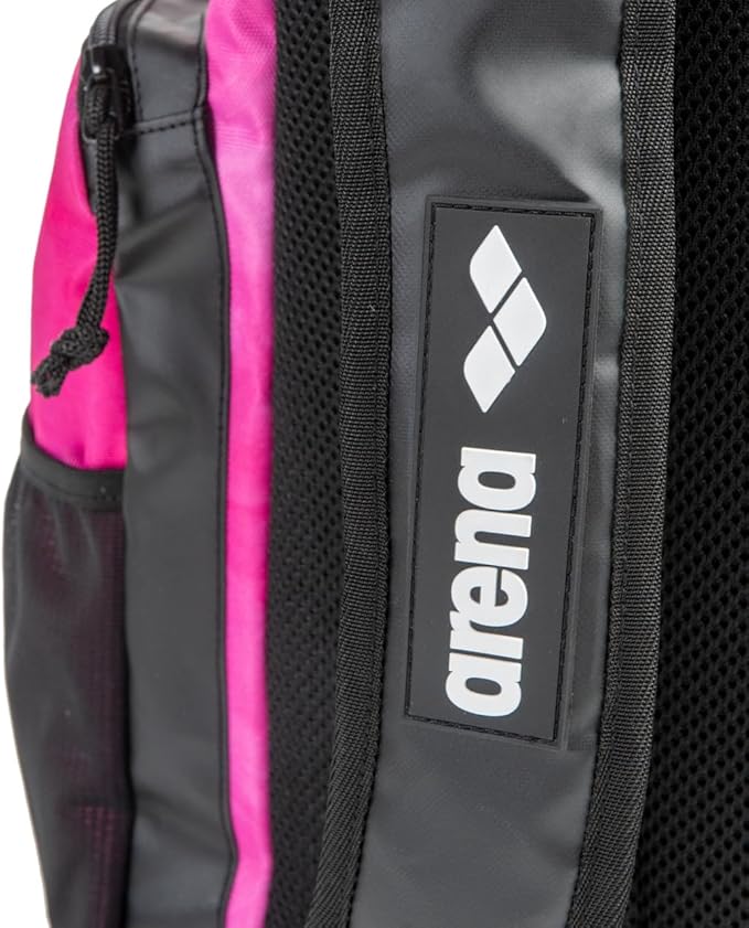 ARENA Spiky III Backpack 45 Swimming Athlete Sports Gym Rucksack Large Training Gear Equipment Swim Bag for Men and Women, 45 Liters, Shocking Pink/Multi