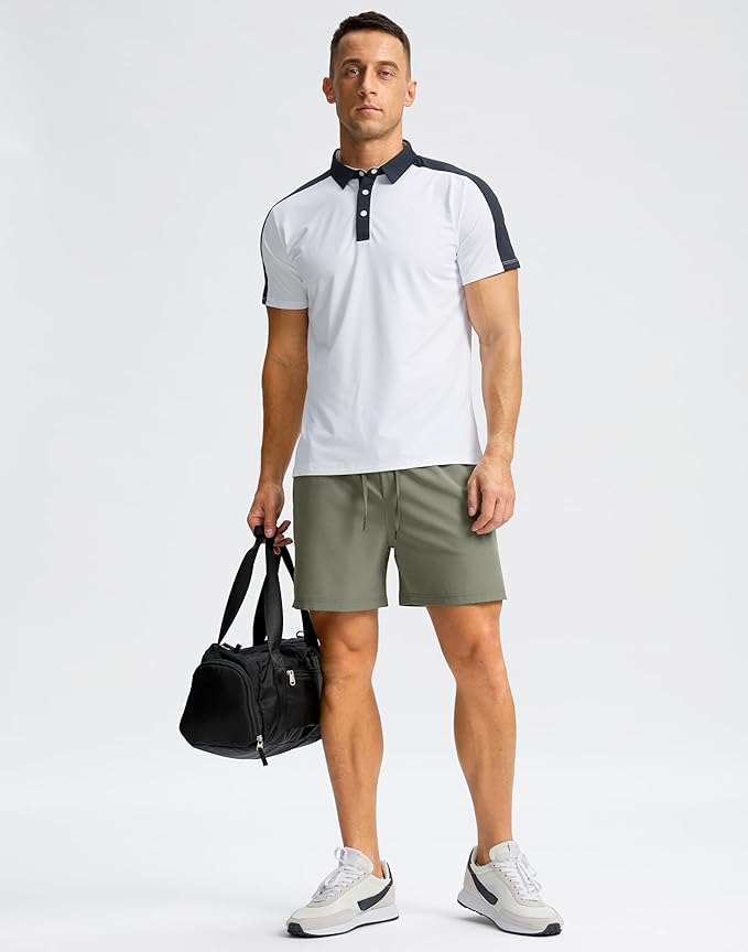 Men's Running Shorts with Zipper Pockets 9 Inch/ 7 Inch / 5 Inch Lightweight Quick Dry Gym Workout Athletic Shorts for Men(5 inch)