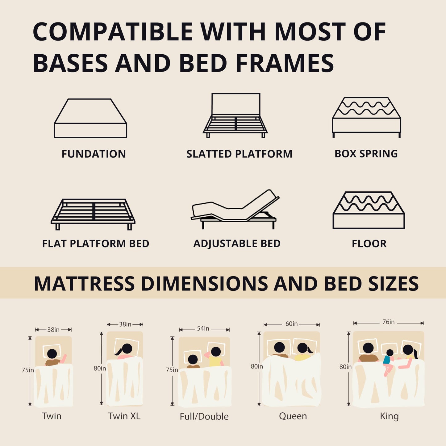 EGOHOME 14 Inch Twin XL Memory Foam Mattress for Back Pain, Cooling Copper Gel Bed in a Box, Foam Made in USA, CertiPUR-US Certified, Therapeutic Medium Firm,Daybed 38x80x14 Black
