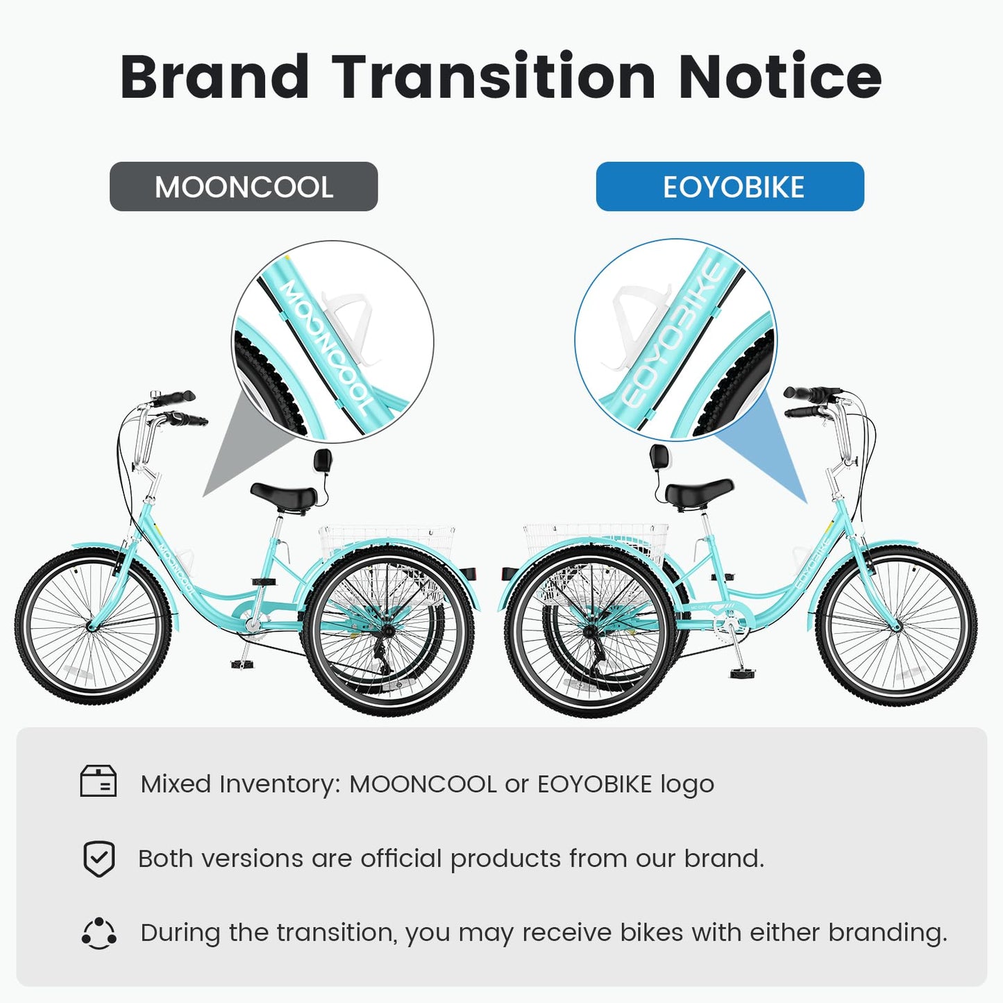 ABORON Adults Tricycle, 3 Wheels Bike for Adult, Tricycle for Adults, Double-Wall Wheel Rims, Tricycle for Women Men Exercise Outdoor Sports