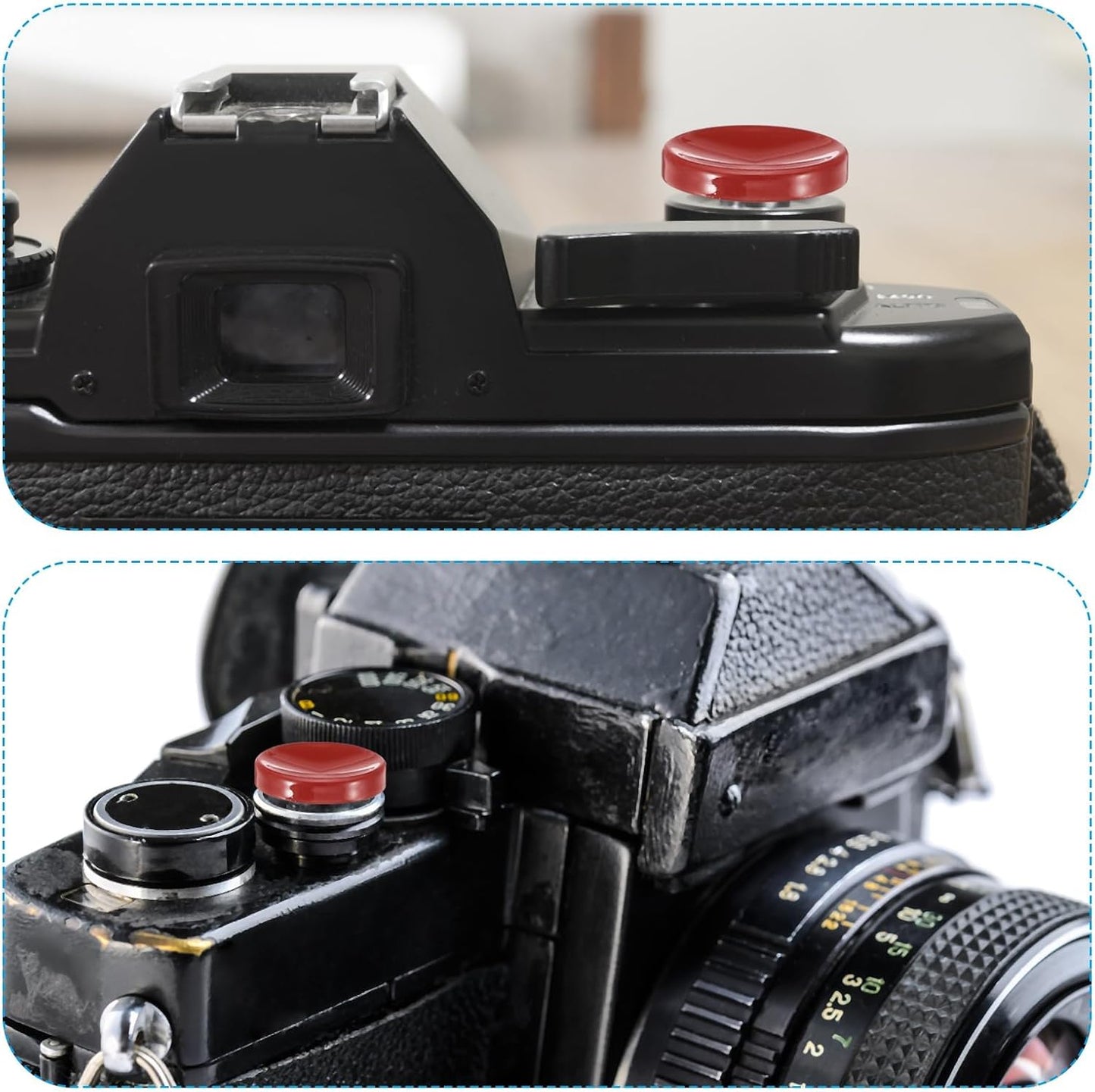 3 Pack PATIKIL Camera Shutter Button, Soft Shutter Release Button Pure Copper Camera Button Concave Suitable for Nikon