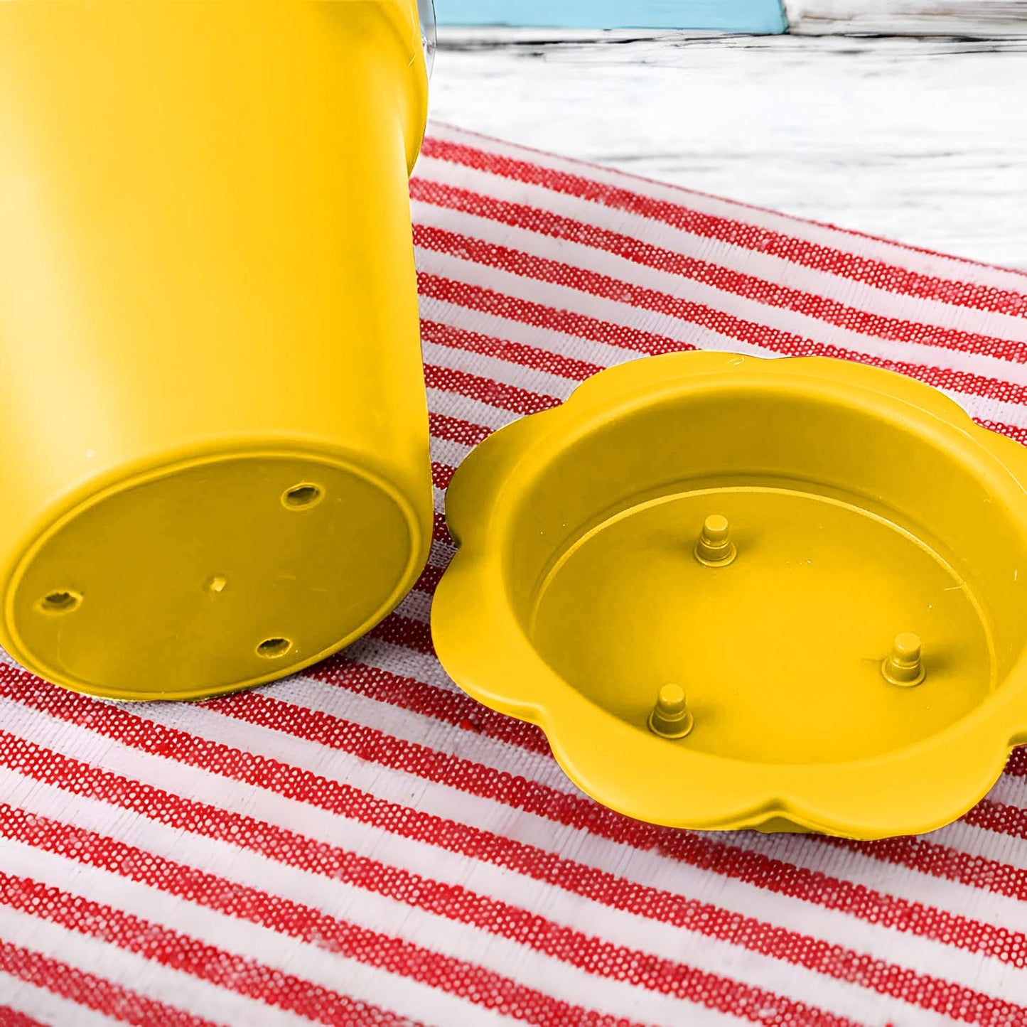 20 Pcs Nursery Pots with Humidity Dome, Flower Pot Dessert Cups with Bring A Plate and Shovel, Planting Cups for Seeds for Indoor Gardening and Plant Propagation(Yellow)