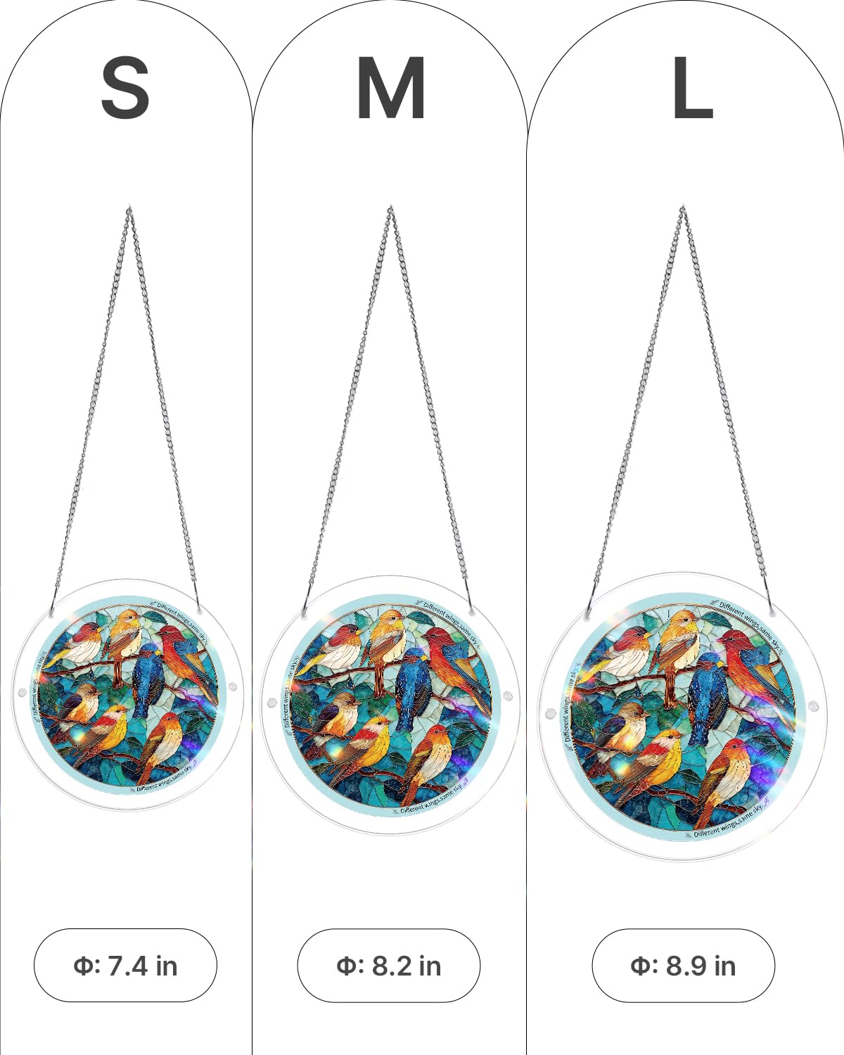 Acrylic Puzzle Suncatcher 83 Pieces, Glowing Feather Haven Sun Catchers Puzzle, DIY SunCatchers Puzzles Window Hanging, Home & Garden Decor, 7.4 in