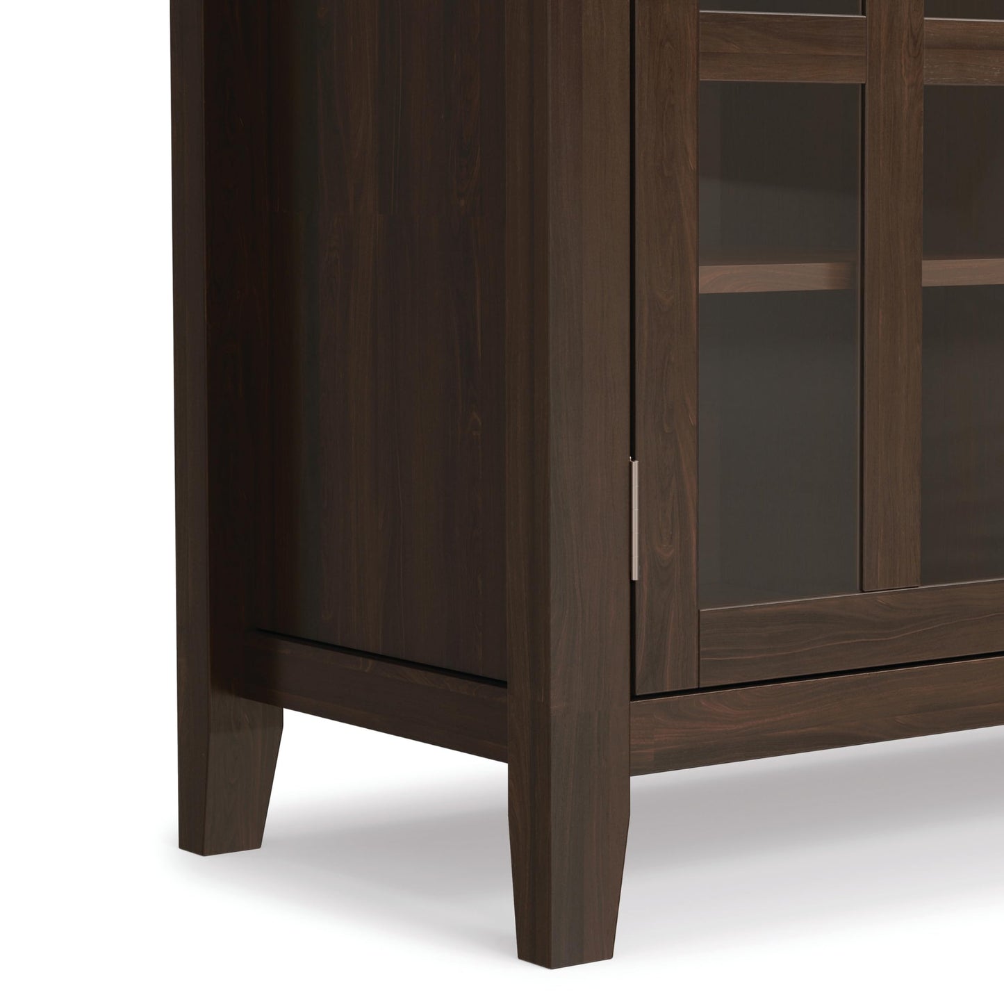 SIMPLIHOME Artisan TV Stand - 53 inch Wide Solid Wood Tall Media Console in Natural Aged Brown, Contemporary Entertainment Center for Living Room for TVs up to 60 Inches with Cable Management