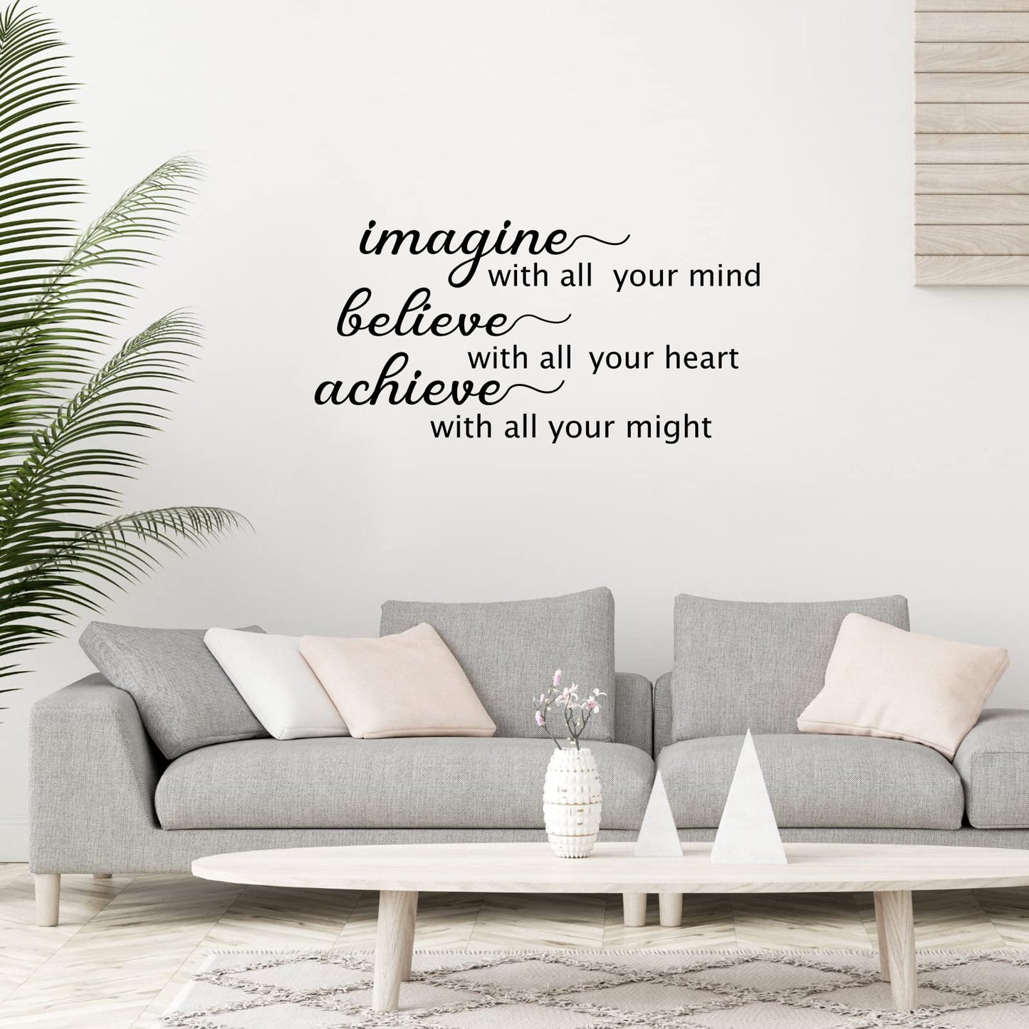 9 Pcs Vinyl Wall Decals Inspirational Quotes Stickers Removable Motivational Positive Saying Encouragement Affirmation Stickers Peel and Stick for Home School Classroom Office