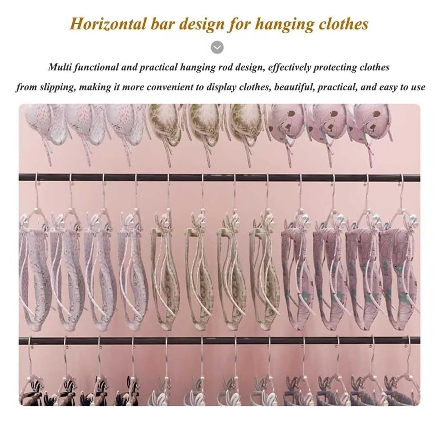 This Freestanding Display Rack for Lingerie & Swimwear Commercial Quality Hanger for Bras Bikinis and UnderwearVersatile Clothing Showcase for Retail Stores