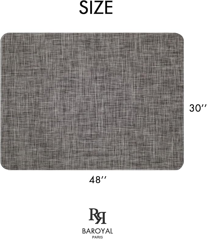 BARoyal Office Chair Mat for Hardwood Floor Under Desk Computer Rolling Chair Mat for Wood/Tile Floor Non-Slip Heavy Duty Desk Rug PVC Plastic Hard Floor Protector 30" x 48"(Gravel)