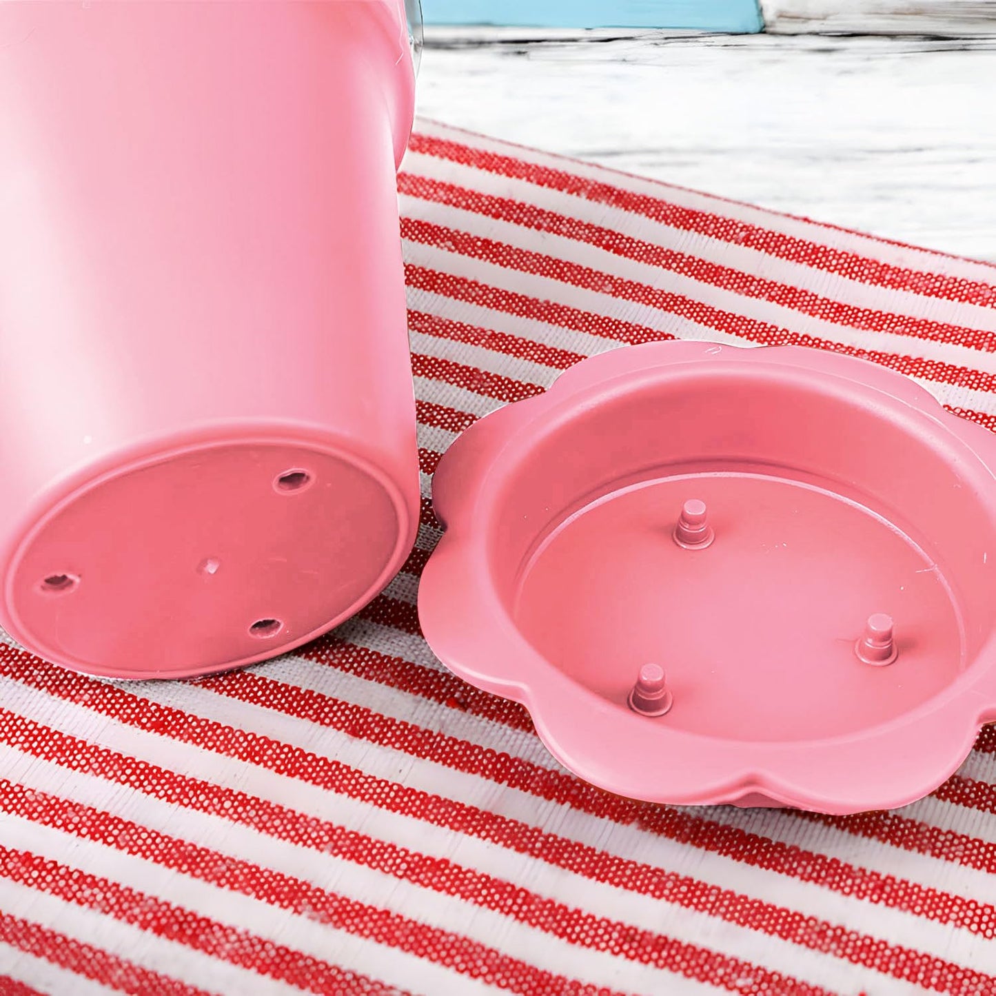 20 Pcs Nursery Pots with Humidity Dome, Cupcake Plant Nursery Pots with Bring A Plate and Shovel, Planting Cups for Seeds for Indoor Gardening and Plant Propagation(Pink)
