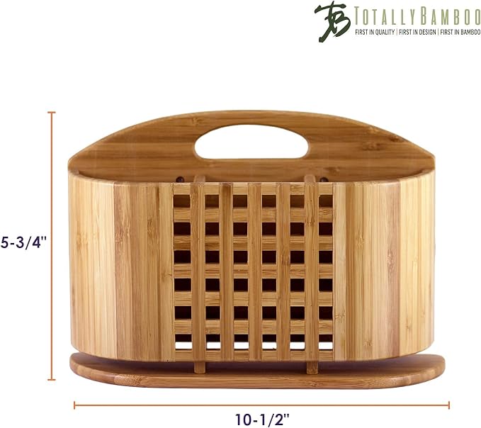 Totally Bamboo "Eco" Utensil, Flatware and Cutlery Drying Caddy for Totally Bamboo Eco Dish Drying Rack