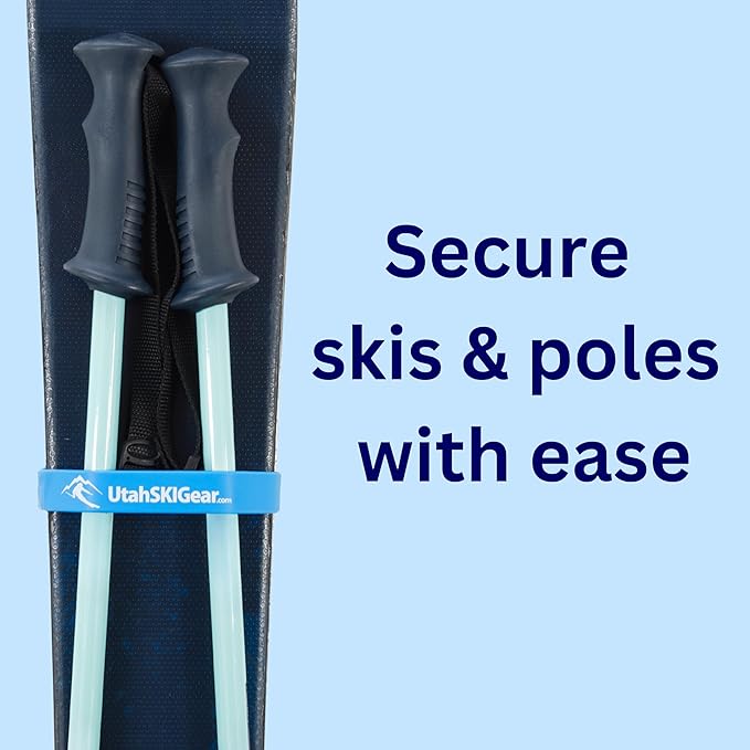 Utah SKI Gear 21" Strap with Aluminum Buckle - Weatherproof, UV-Resistant, Perfect for Securing Skis, Backcountry Backpacking, Daisy-Chain for Added Length, Usable Length up to 19"
