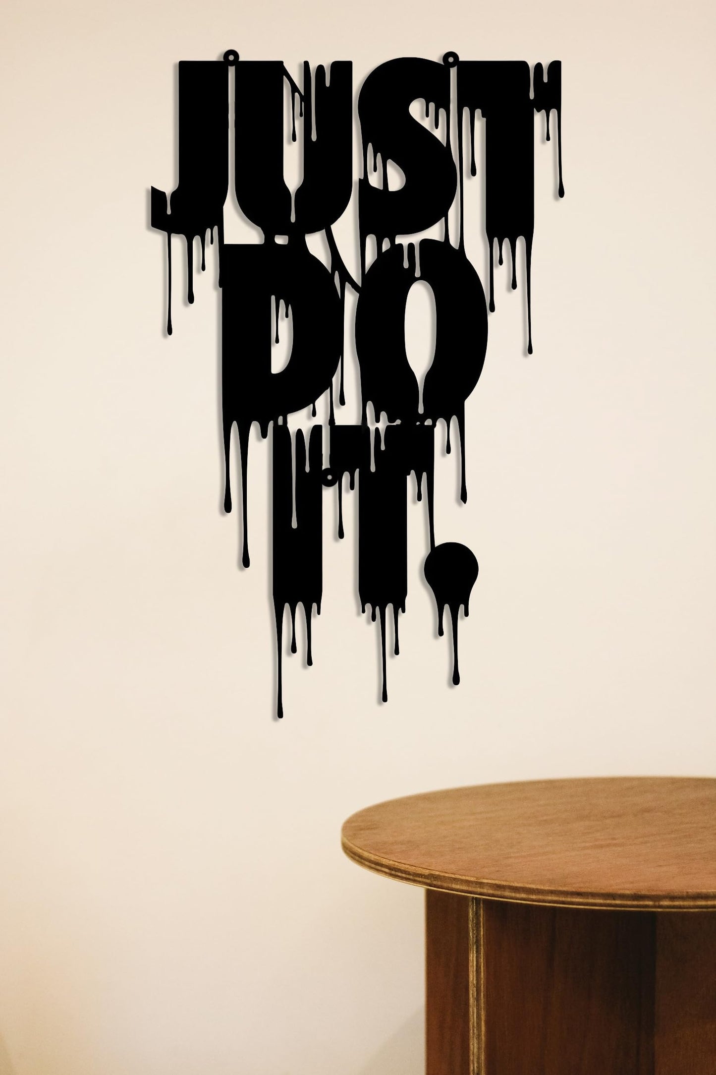 Benziso Motivational Metal Wall Art Inspirational Wall Decor Just Do It Decorative Sign for Office Encouragement Gifts (Black)